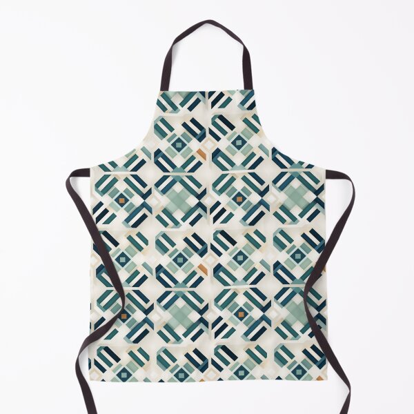Item preview, Geometric Abstract Pattern in Teal and Orange designed and sold by SipandStan.