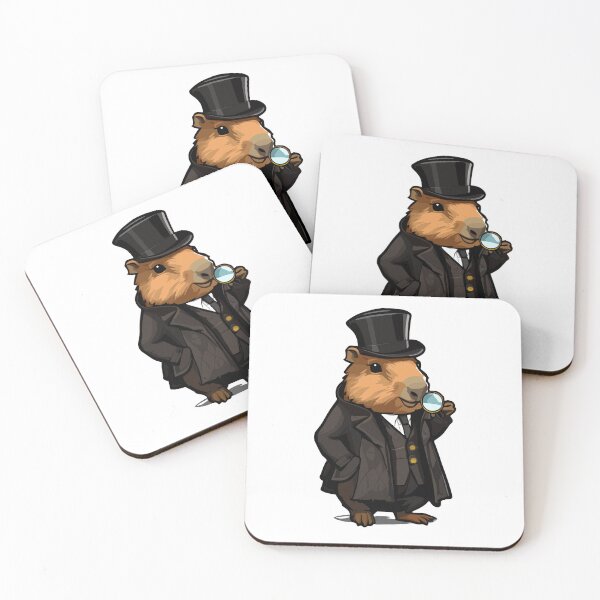 Item preview, Cute Capybara Detective Gentlaman designed and sold by MonkaDesigns.
