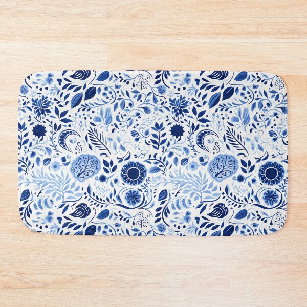 Item preview, Blue Botanical Beauty Pattern designed and sold by SipandStan.