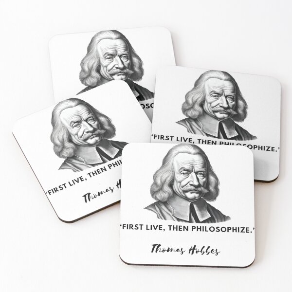 Item preview, First live, then philosophize: a portrait of Hobbes designed and sold by CachoGlorious.