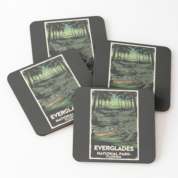 Item preview, A Vintage Travel Art of the Everglades National Park - Florida - US  designed and sold by GoodOldVintage.