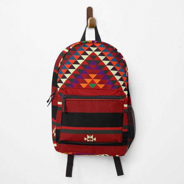 Item preview, Beautiful Sadu Zig Zag Colorful Triangles Traditional Handcrafted Vintage Rug by Craitza designed and sold by House of Sadu by Craitza.