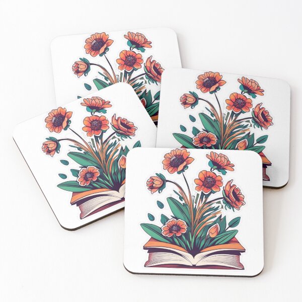 Item preview, Flowers Growing From Book | Orange Sunflowers designed and sold by CircinusStore.
