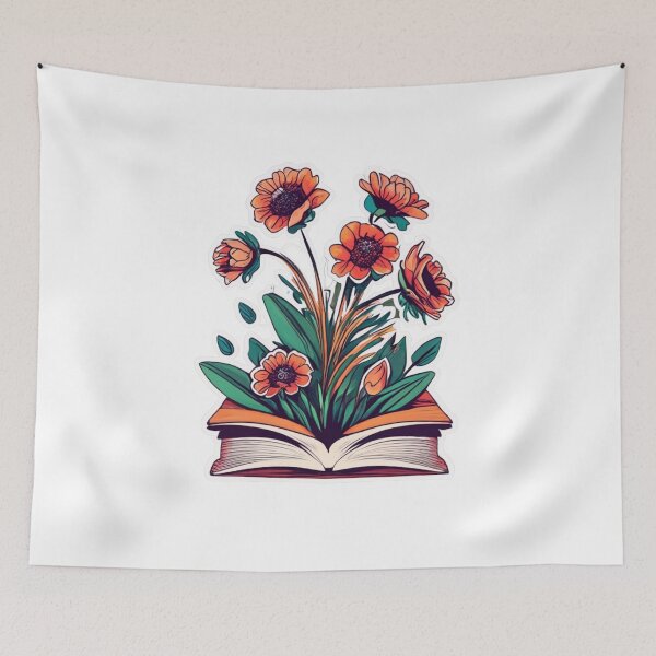 Item preview, Flowers Growing From Book | Orange Sunflowers designed and sold by CircinusStore.