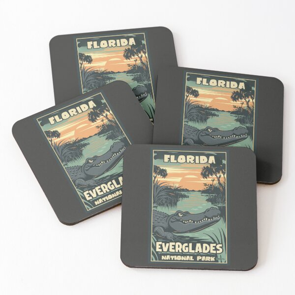 Item preview, A Vintage Travel Art of the Everglades National Park - Florida - US  designed and sold by GoodOldVintage.