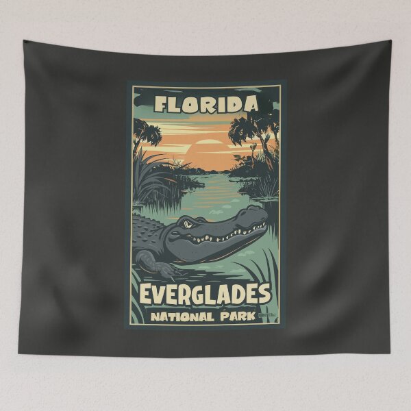 Item preview, A Vintage Travel Art of the Everglades National Park - Florida - US  designed and sold by GoodOldVintage.