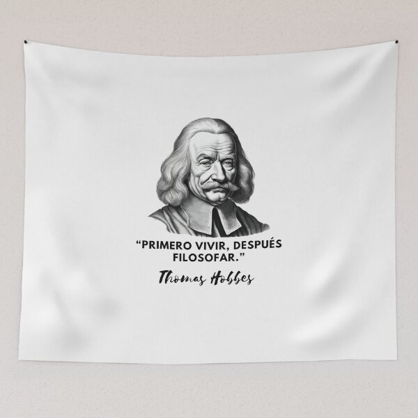 Item preview, First live, then philosophize: a portrait of Hobbes designed and sold by CachoGlorious.