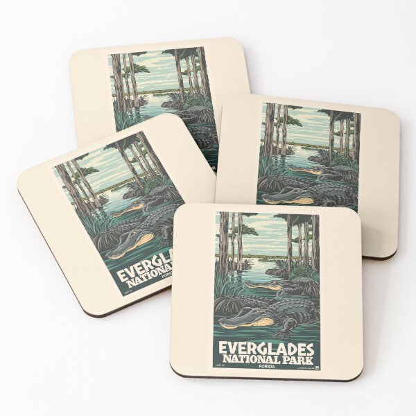 Item preview, A Vintage Travel Art of the Everglades National Park - Florida - US  designed and sold by GoodOldVintage.