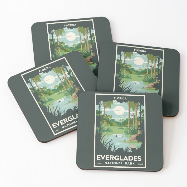 Item preview, A Vintage Travel Art of the Everglades National Park - Florida - US  designed and sold by GoodOldVintage.