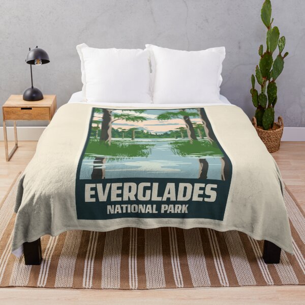 Item preview, A Vintage Travel Art of the Everglades National Park - Florida - US designed and sold by GoodOldVintage.