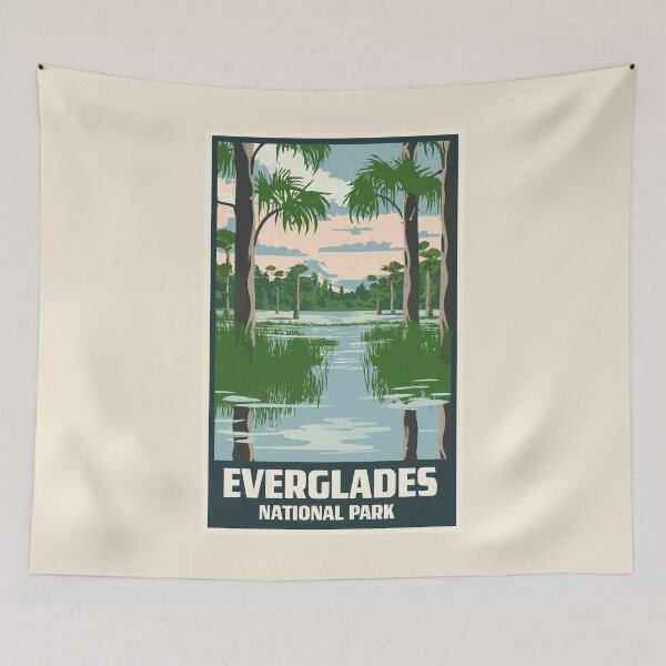 Item preview, A Vintage Travel Art of the Everglades National Park - Florida - US  designed and sold by GoodOldVintage.