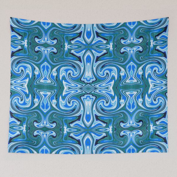 Aperçu de l'œuvre 60's Vibe Pattern Blue créée et vendue par David Pierce.