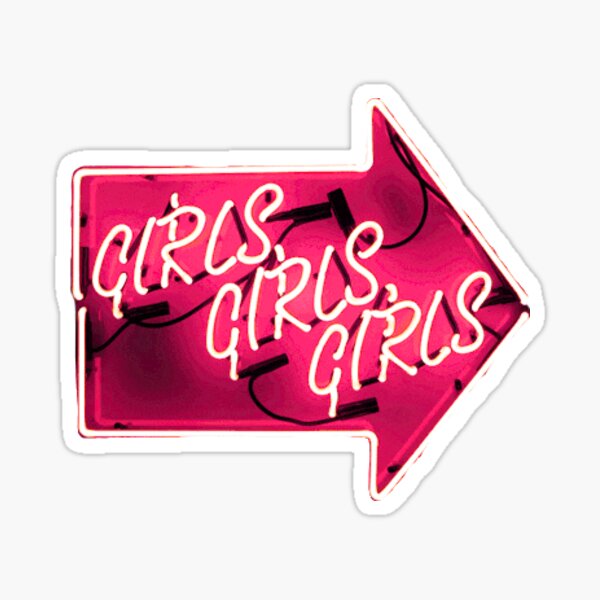 GIRLS neon sign Sticker