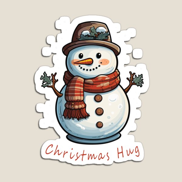 Item preview, Abrazo navideño divertido muñeco de nieve designed and sold by PixWizard.