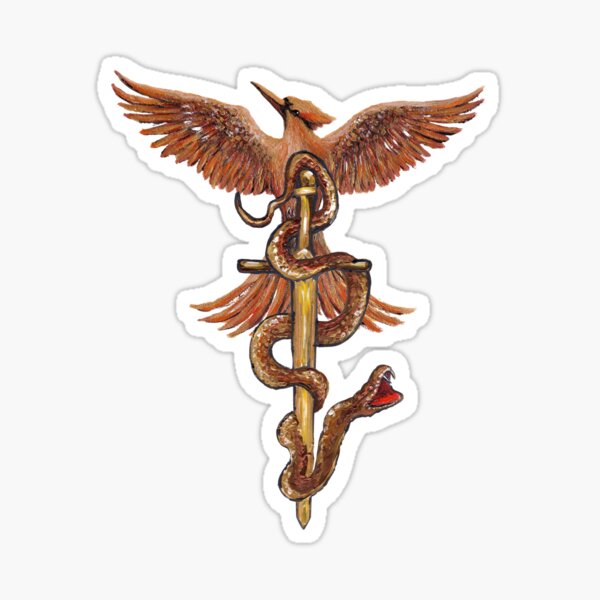 Mockingjay and Snake Sticker