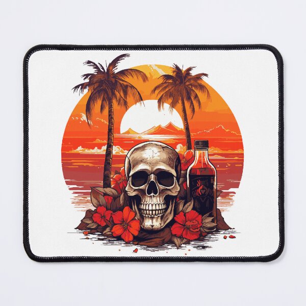 Item preview, Skull and Empty Bottle - Beach Vibes designed and sold by VelvetRoom.