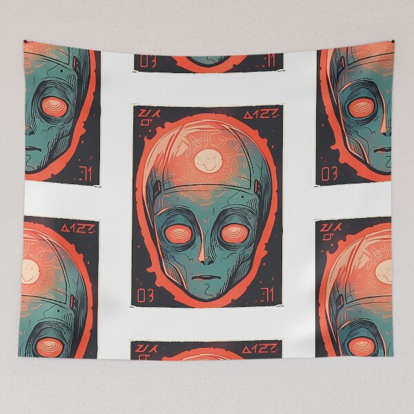 Item preview, Soviet Space Program- Alien Skull Stamp 13 designed and sold by octoboobs.