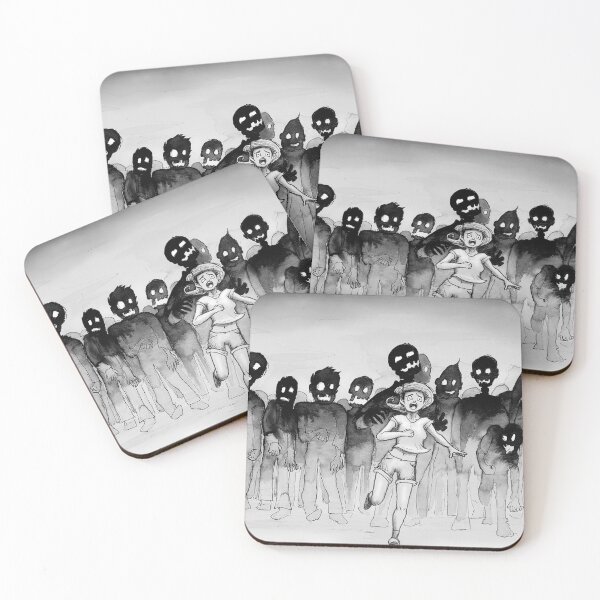 Item preview, Girl running away from Zombies! designed and sold by Rene Trujillo Illustrations.