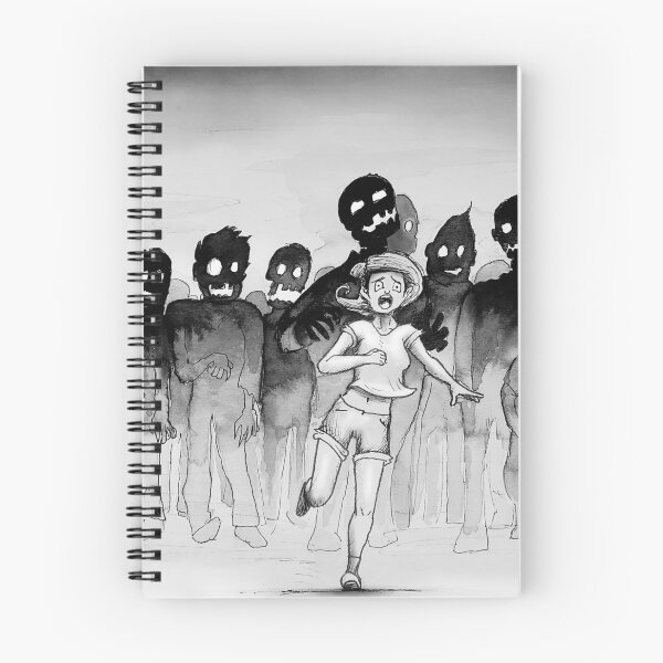 Item preview, Girl running away from Zombies! designed and sold by Rene Trujillo Illustrations.