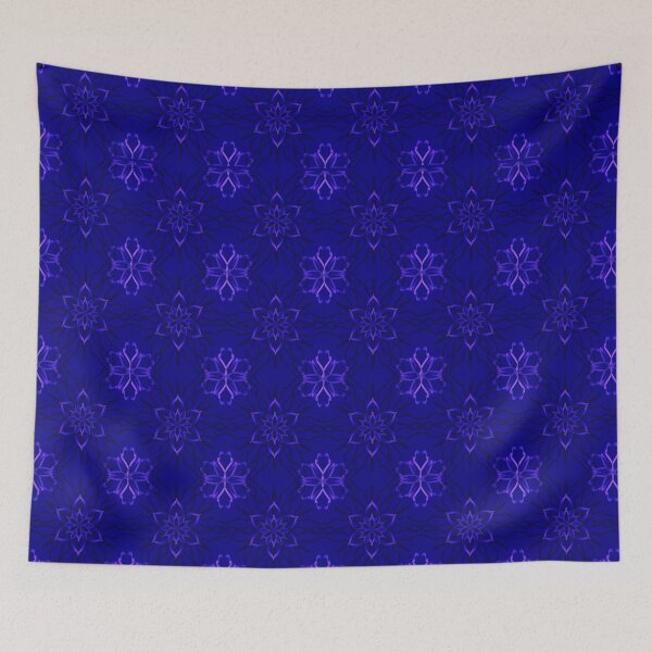 Item preview, Cute blue decorative print designed and sold by triostarpattern.