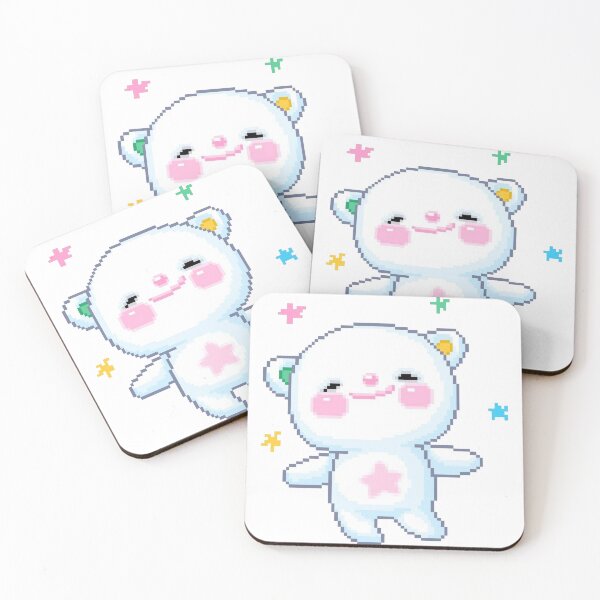 Item preview, cute bear pixel designed and sold by purple dojo store.