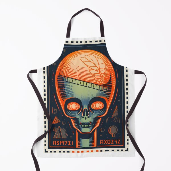 Item preview, Soviet Space Program- Alien Skull Stamp 15 designed and sold by octoboobs.