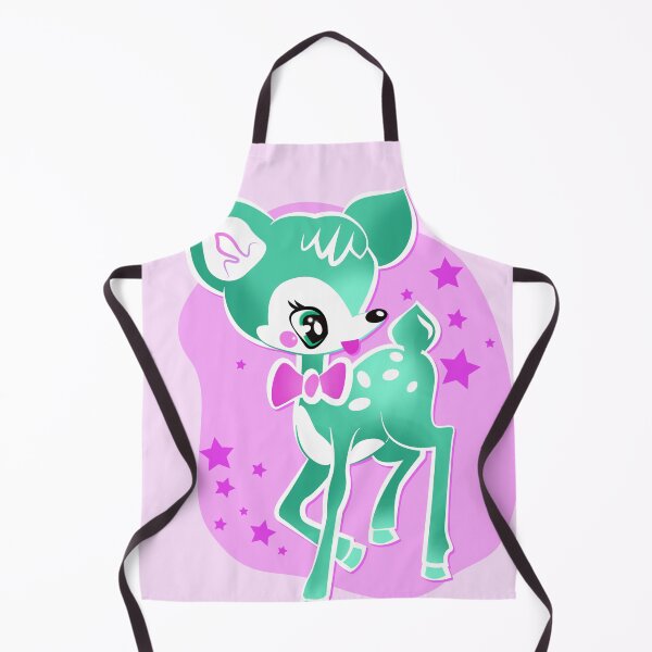 Item preview, Pink & Aqua Retro Baby Deer designed and sold by eeveemac.