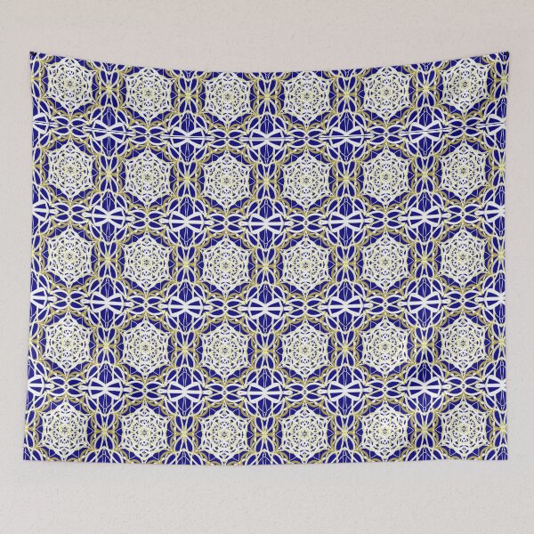 Item preview, Elegant blue decorative print designed and sold by triostarpattern.