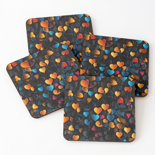 Item preview, Holiday Love in Colorful Hearts designed and sold by Master-Print.