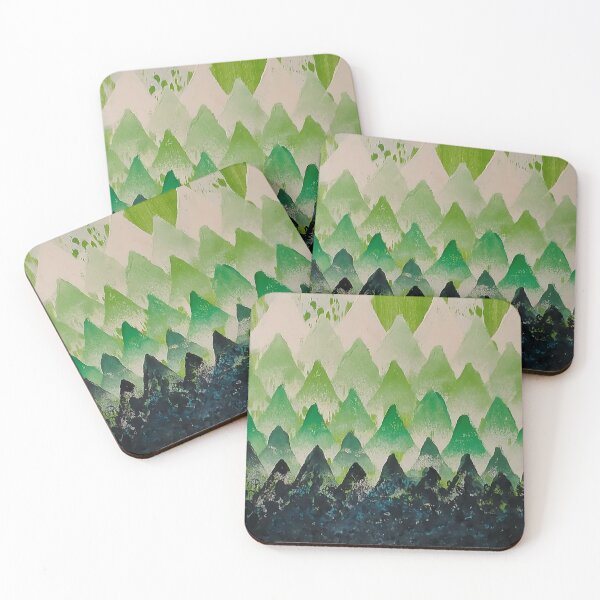 Item preview, Oil painting abstract  pine forest and mountain GREEN style designed and sold by ironpalette.