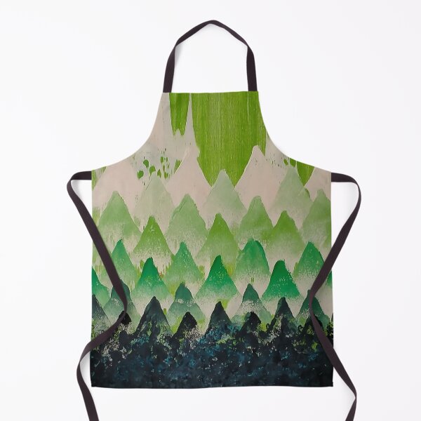 Item preview, Oil painting abstract pine forest and mountain GREEN style designed and sold by ironpalette.