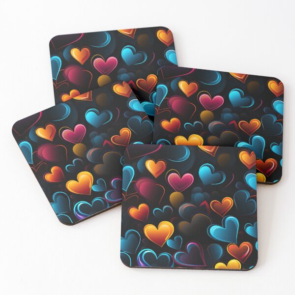 Item preview, Holiday Love in Colorful Hearts designed and sold by Master-Print.