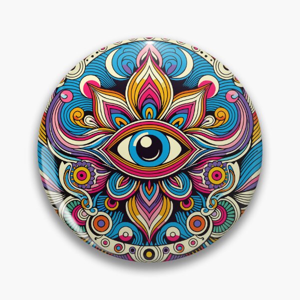 Item preview, Psychedelic Vibrant Spiritual Third Eye  designed and sold by ElLocoMus.