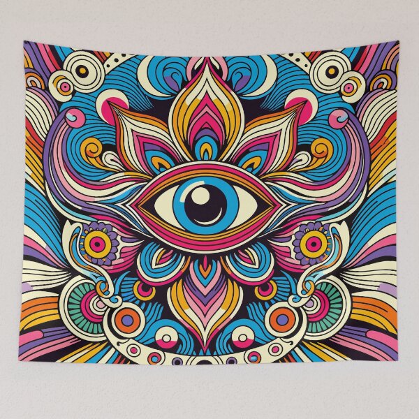 Item preview, Psychedelic Vibrant Spiritual Third Eye  designed and sold by ElLocoMus.