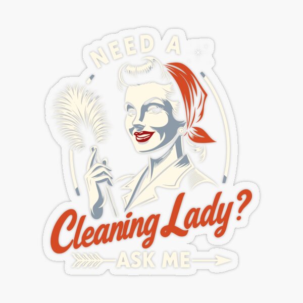 Cleaning Lady Housekeeping Professional Cleaner' Sticker