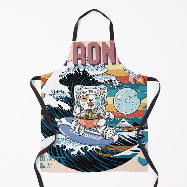 Item preview, Cat Astronaut eating Ramen in summer designed and sold by PURPLERAIN99.