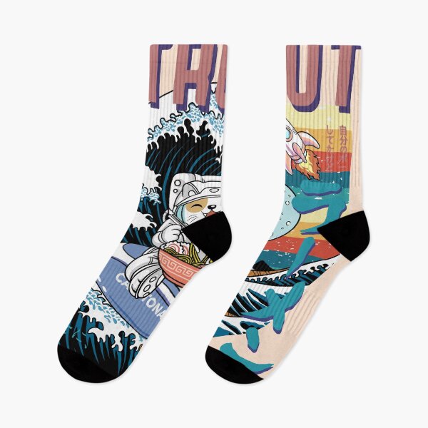Item preview, Cat Astronaut eating Ramen in summer designed and sold by PURPLERAIN99.