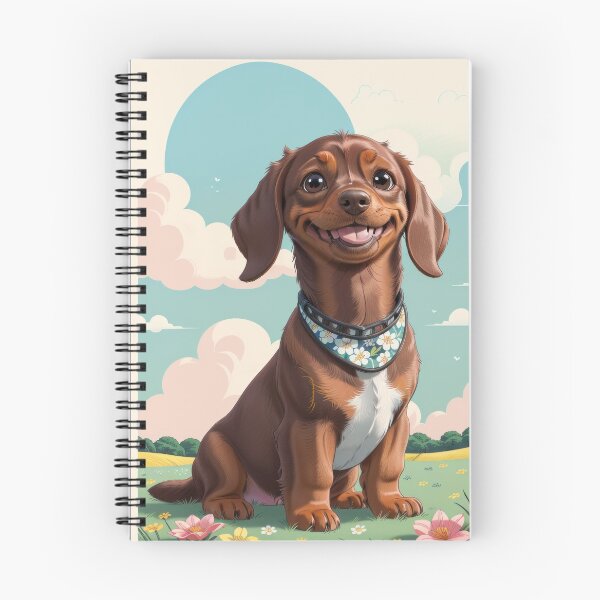 Item preview, Portrait adorable Dachshund dog beautiful colorful landscape designed and sold by Tio-Tecun.