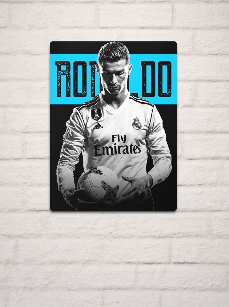 white and black Fly Emirate soccer jersey Cristiano Ronaldo Real