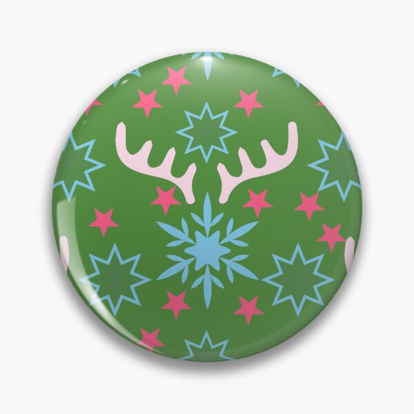 Item preview, Reindeer snowflake - Green designed and sold by LivelyLoks.