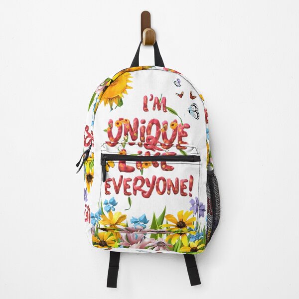 Item preview, I'm Unique Like Everyone Else Floral Motivational Quote designed and sold by lamp148.