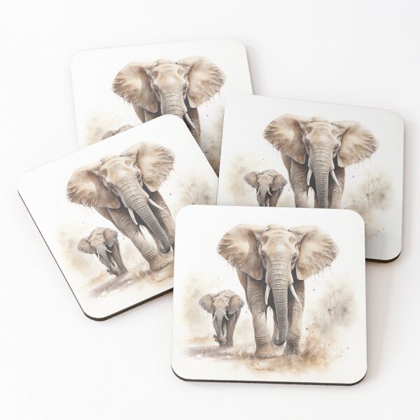 Item preview, Mother and Baby Elephant Painting designed and sold by markstones.