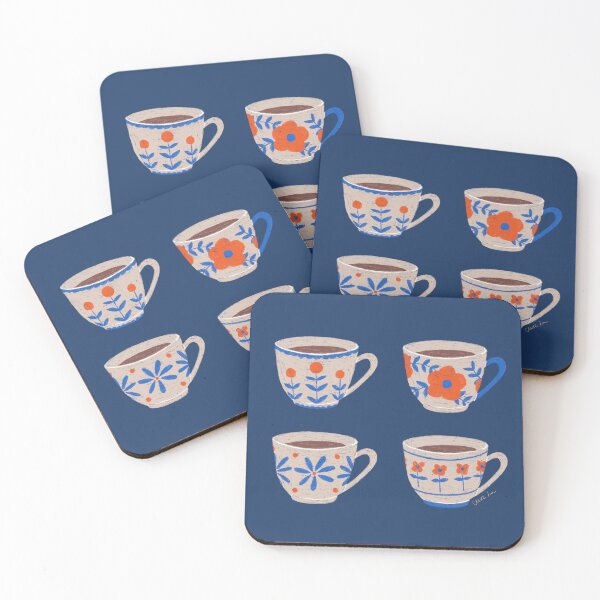 Item preview, Teacups - Navy designed and sold by by-clairelee.