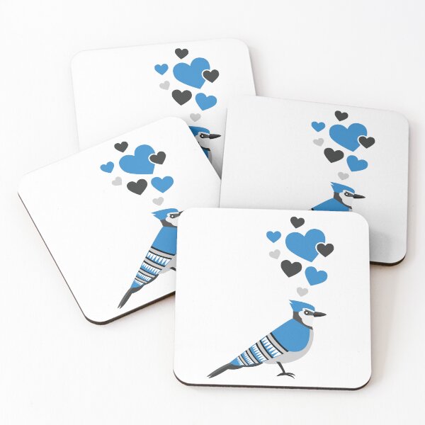 Item preview, Cute Blue Jay With Hearts designed and sold by eternallygifted.