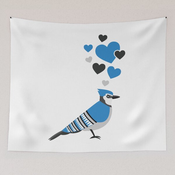 Item preview, Cute Blue Jay With Hearts designed and sold by eternallygifted.