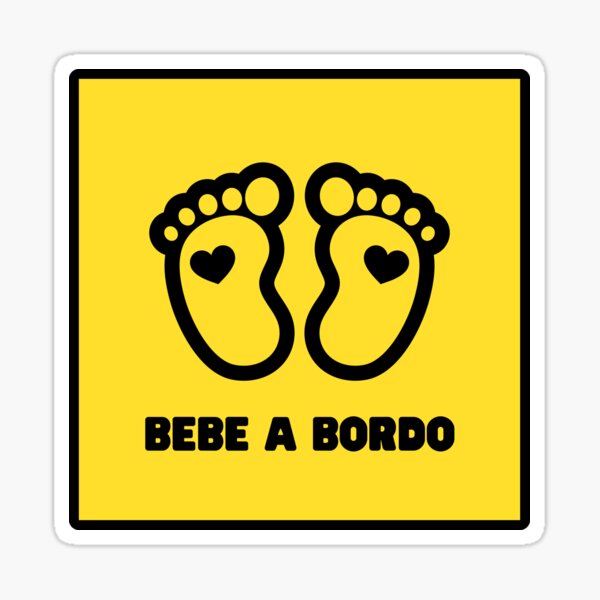 Letrero Sticker Bebé a Bordo - Bebé a Bordo