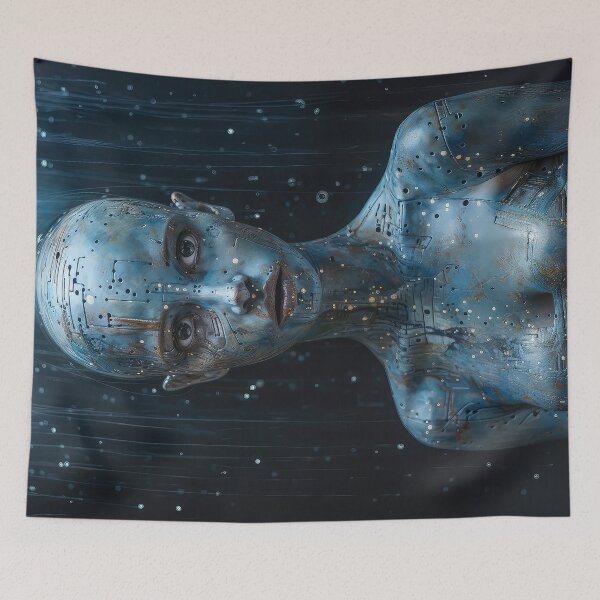 Item preview, Fine Art Portrait of A Blue Humanoid - Fine Art Photography - Famous Photo Style designed and sold by AlanPhotoArt.