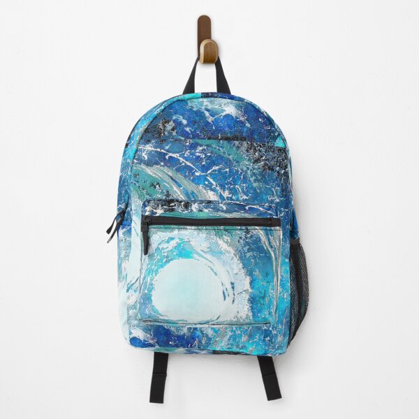 Item preview, Tight Wave Blue And White Abstract Art designed and sold by Sharon Cummings Art.