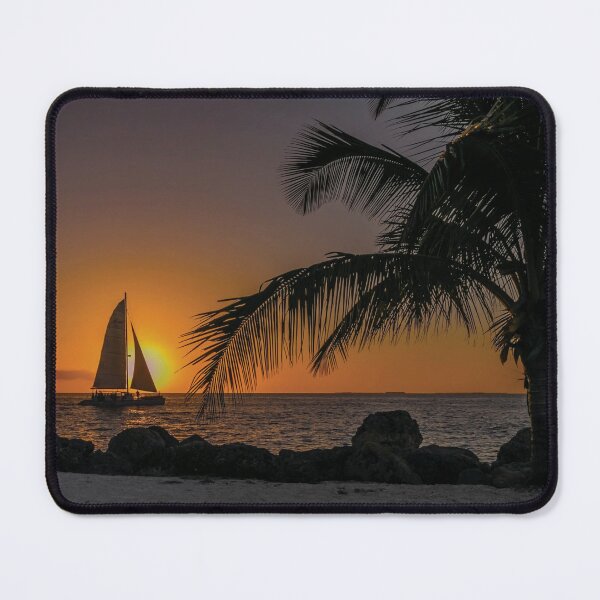 Item preview, Silhouette Palm Tree Beach Sunset Boat Cruising Sailing  designed and sold by henrymencia.