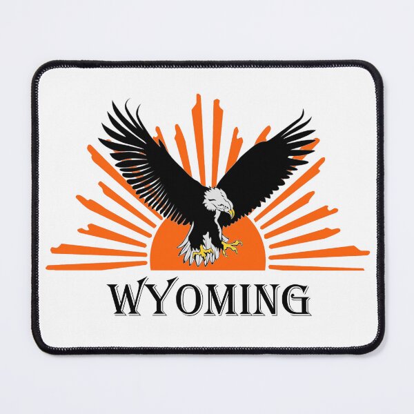 Item preview, Stunning Illustrated Wyoming Eagle Retro Sunrise designed and sold by jglawson676.